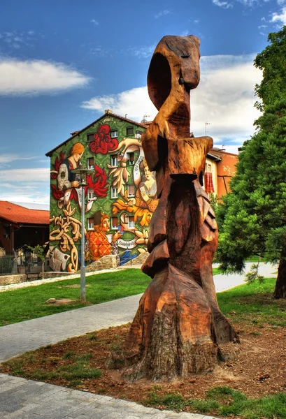 Urbane Skulptur in vitoria — Stockfoto