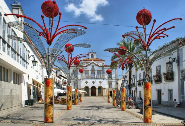 Rua decorada da aldeia de Serpa — Fotografia de Stock