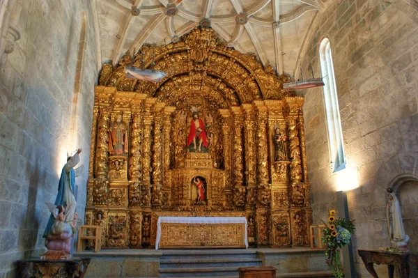 Inside gothic church in Caminha — Stock Photo, Image