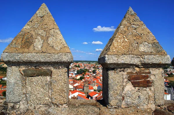 Merlons e ameias em Sabugal castle — Fotografia de Stock