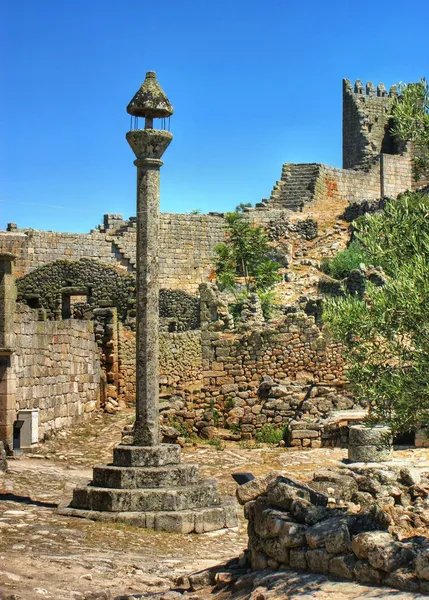 Marialva ruins and pillory in Meda — Stock Photo, Image