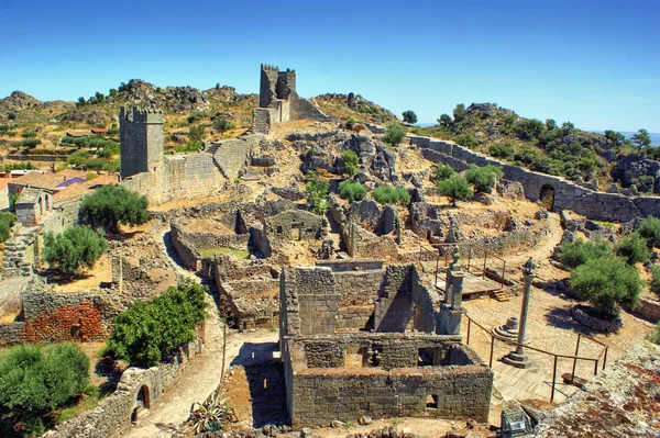 Rovine del villaggio storico Marialva a Meda — Foto Stock