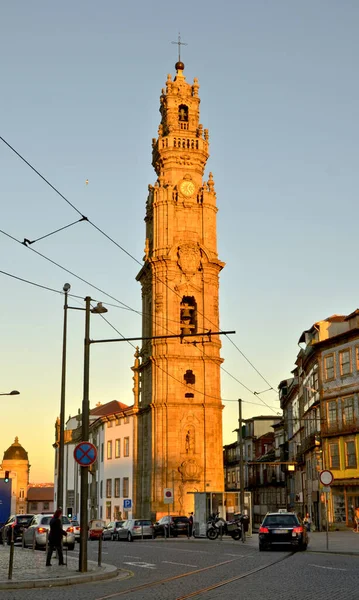 Torre Igreja Dos Clerigos Porto Norte Portugal — Fotografia de Stock