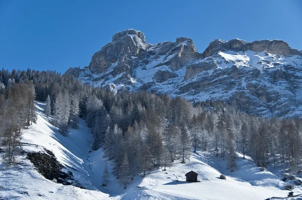 Widok na góry, alta badia - Dolomity — Zdjęcie stockowe