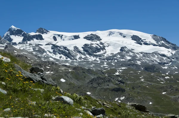 Plató rosa ledovec - aosta valley — Stock fotografie