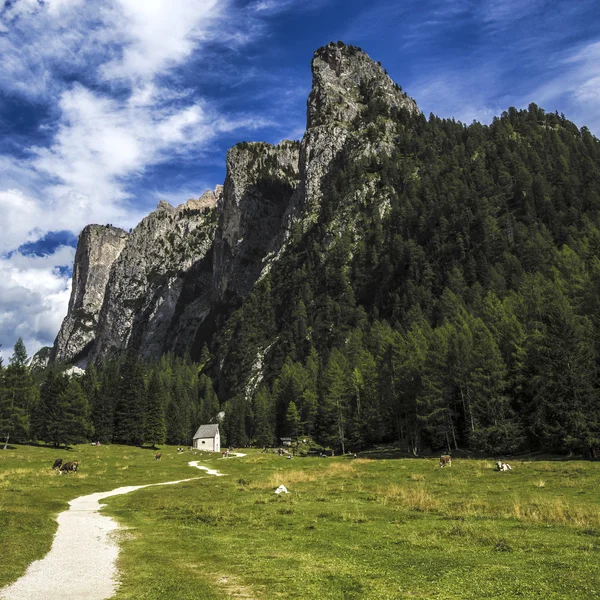 Vallunga, Dolomity - Itálie — Stock fotografie