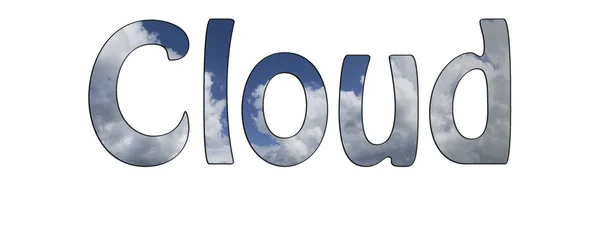 Cloud text — Stockfoto