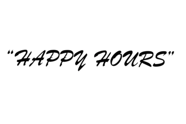 Happy hours texto — Fotografia de Stock