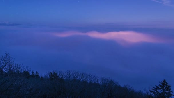 Sacred Mount of Varese under a sea of clouds — Stock Video