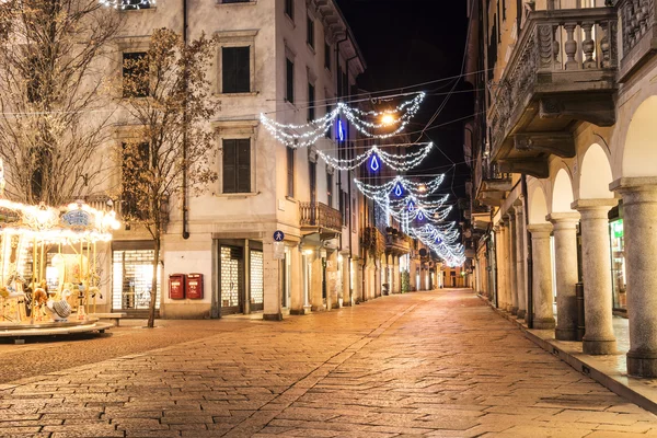 Varese, Corso Matteotti fotografia notturna — Foto Stock