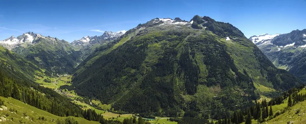 Gadmental, sommer panorama - Schweiz - Stock-foto
