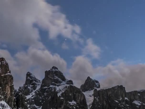 Nuvens de lapso de tempo, Dolomiti — Vídeo de Stock