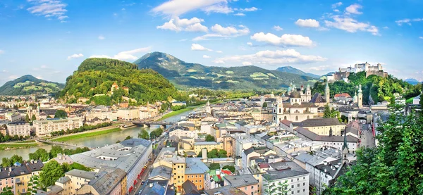 Πανοραμική θέα της πόλης του Σάλτσμπουργκ, Αυστρία — Φωτογραφία Αρχείου