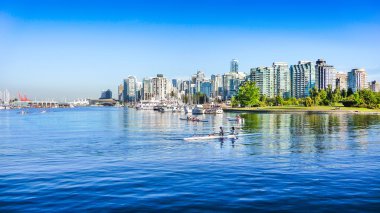 Vancouver skyline with harbor, British Columbia, Canada clipart