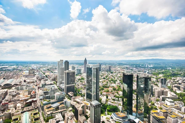 Panoramisch uitzicht over frankfurt am main, Duitsland — Stockfoto