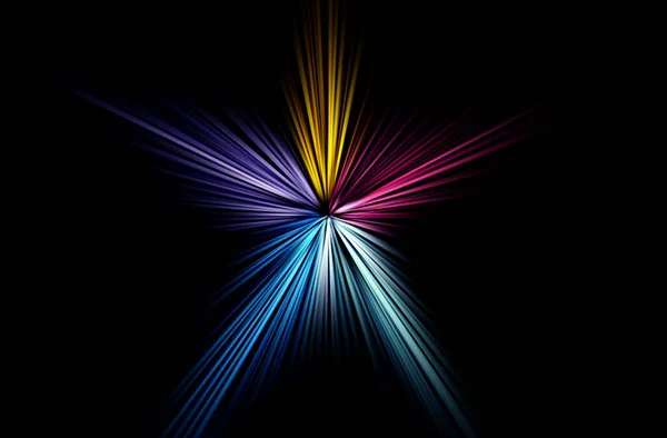 Abstract Oppervlak Van Wazige Radiale Zoom Blauwe Gele Roze Tinten — Stockfoto