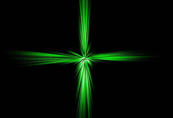 黒の背景に放射状のぼかしズーム緑のトーンの抽象的な表面 放射状 分岐状 収束線を持つ抽象的な緑の黒の背景 — ストック写真