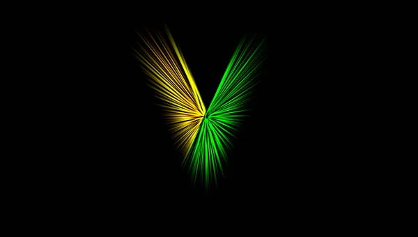 Abstract Oppervlak Van Wazige Radiale Zoom Groene Gele Tinten Een — Stockfoto