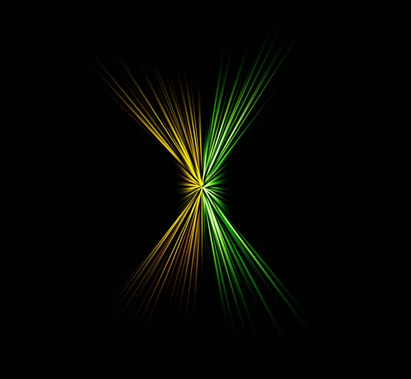 Abstract Oppervlak Van Wazige Radiale Zoom Gele Groene Tinten Een — Stockfoto