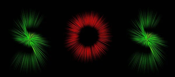 Абстрактный Радиальный Зум Размывает Поверхность Зеленых Красных Тонах Черном Фоне — стоковое фото