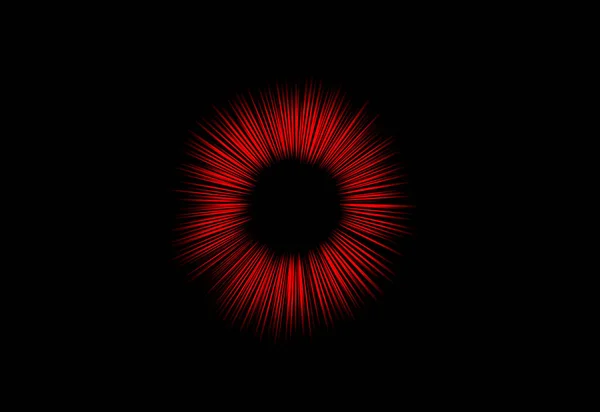 Siyah Bir Arkaplanda Kırmızı Tonlarda Bulanık Radyal Yakınlaştırmanın Soyut Yüzeyi — Stok fotoğraf