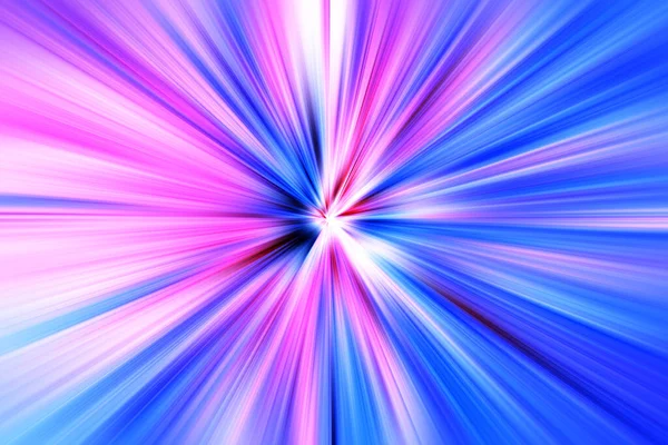 要旨青 ピンク ライラックトーンの放射状ズームぼかし面 放射状 放射状 収束線を持つ明るいピンクブルーの背景 — ストック写真