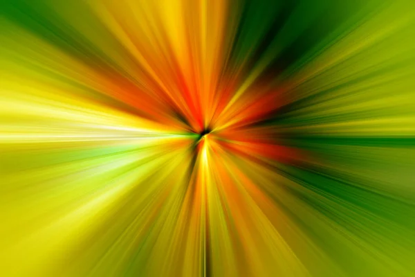 Αφηρημένη Ακτινική Επιφάνεια Ζουμ Θαμπάδα Πράσινων Και Πορτοκαλί Τόνων Ζουμερό — Φωτογραφία Αρχείου