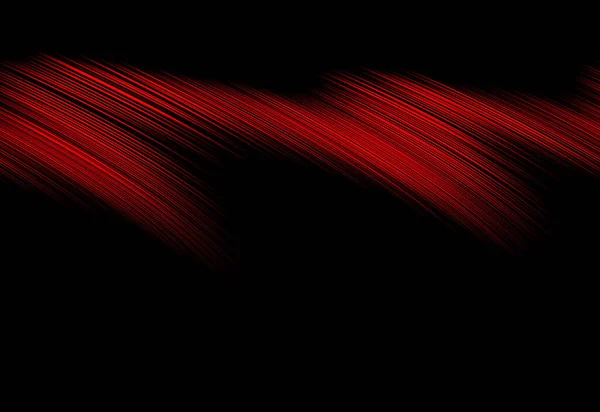 Illustration Abstraite Fines Lignes Obliques Rouge Vif Sur Fond Noir — Photo