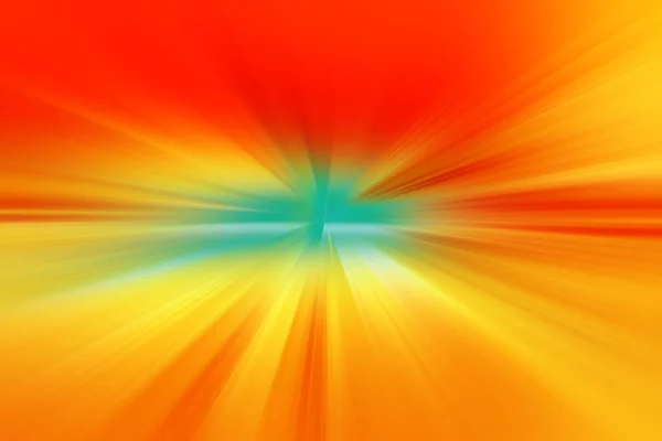 Abstrakte Oberfläche Radialer Unschärfe Zoomt Gelb Orange Und Türkistönen Heller — Stockfoto
