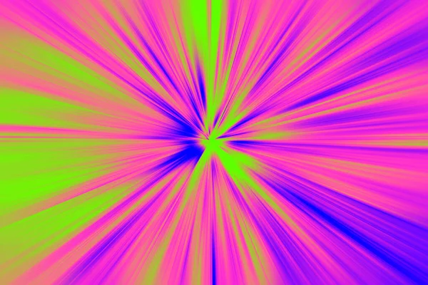 Superficie Abstracta Desenfoque Radial Zoom Color Verde Ácido Azul Rosa — Foto de Stock