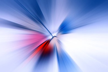 Radyal bulanıklığın soyut yüzeyi mavi, gri ve kırmızı tonlarda yakınlaşır. Radial, ayrışan, yakınsayan çizgilerle muhteşem mavi-gri arkaplan. 