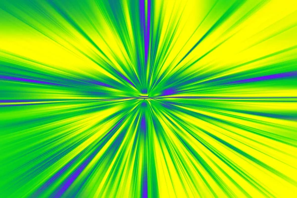 Abstract Surface Radial Blur Zoom Acid Green Blue Yellow Colors — Stock Photo, Image