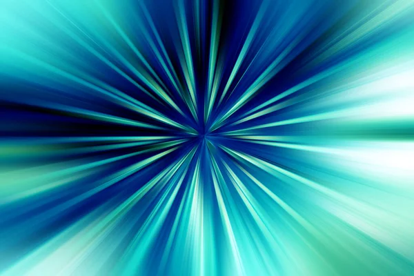 青とターコイズのトーンで放射状のぼかしズームの抽象的な表面 放射状 収束線を持つ壮大なターコイズの背景 — ストック写真