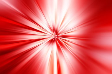 Radyal bulanıklığın soyut yüzeyi kırmızı ve beyaz tonlarda yakınlaşır. Radyal, ayrışan, yakınsayan çizgilerle bulanık kırmızı arkaplan.  