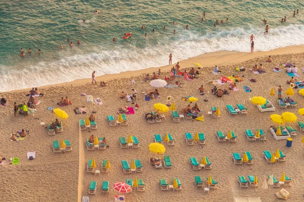 Plage Sable Cléopâtre Turquie Une Vue Oiseau Plage Mer Haut Image En Vente