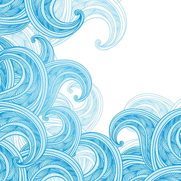 Abstract vector frame from waves, clouds, swirls — Stock Vector