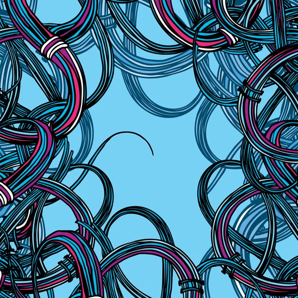 Marco de cuerdas abstractas, ilustración vectorial — Archivo Imágenes Vectoriales