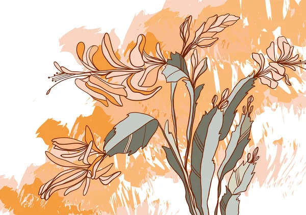Fond doux de fleurs abstraites — Image vectorielle