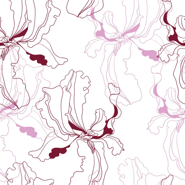 Modèle sans couture de iris — Image vectorielle