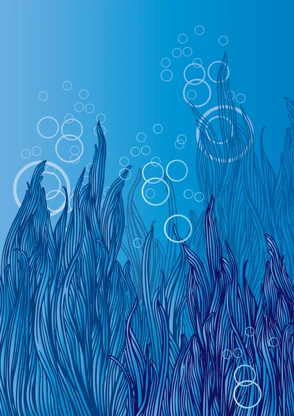 Underwater plants. Vector background — Stock Vector