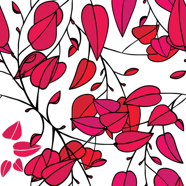 Abstrakt sømløst mønster på blader – stockvektor