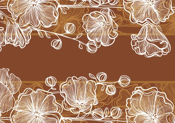 Naadloze retro patroon van abstracte bloemen — Stockvector