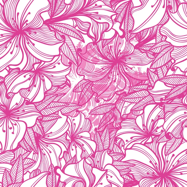 Retro-Blumen - Lilien — Stockvektor