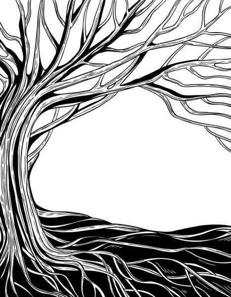 Arbre stylisé sur fond blanc — Image vectorielle