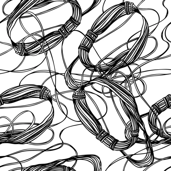 Fond avec rouleaux de fil — Image vectorielle