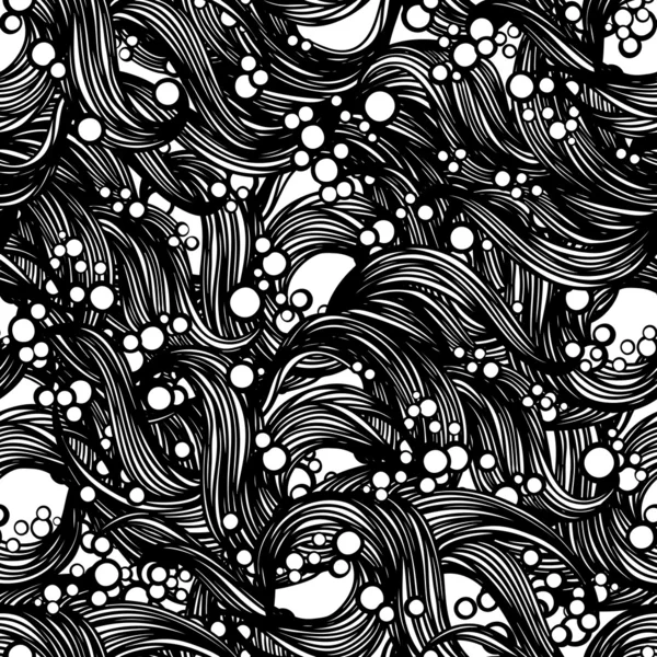 Muster von Wellen und Blasen — Stockvektor