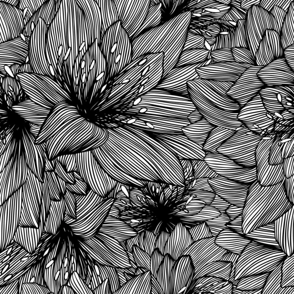 Grafische fantastische bloemen — Stockvector