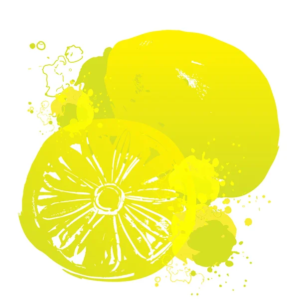Akvarell citrom — Stock Fotó