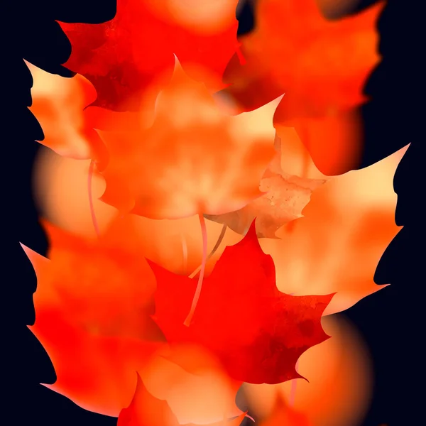 Hojas Otoño Fantásticas Abstractas Con Patrón Inconsútil Ilusión Cuadro Dibujado — Foto de Stock