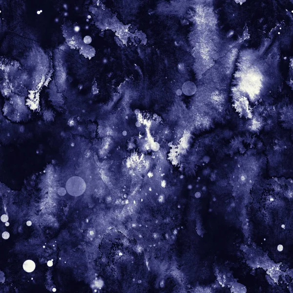 Galaxie Avec Nébuleuses Étoiles Texture Aquarelle Motif Sans Couture Œuvres — Photo